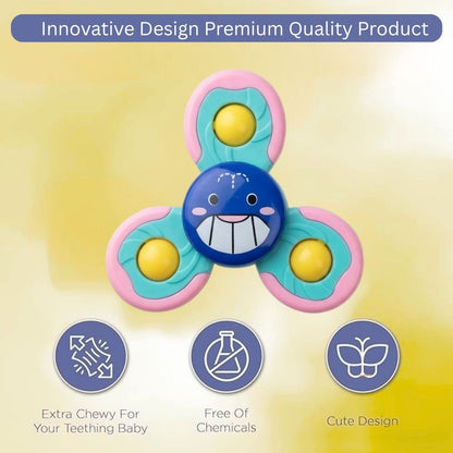 ToyBharat 2 in 1 Spinner is a multicolour interactive toy set that promotes motor skills and sensory play. Safe, non-toxic, and perfect for indoor and outdoor fun. A great birthday gift for baby boys and girls.