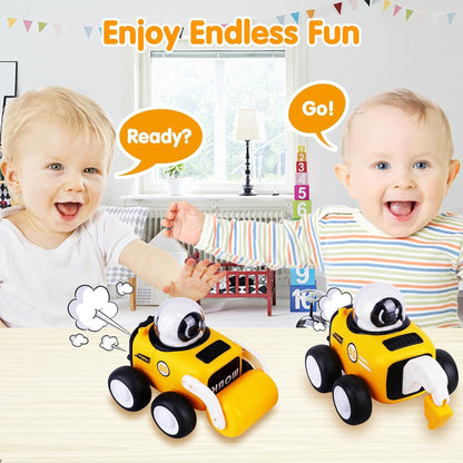 Toybharat Work Construction Car Combo Set Of 4 Pcs.  |Multicolour | Travel Toys | Push N Go