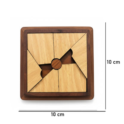 Toybharat Wooden Shape Puzzle Game Board Game Puzzle Toy (Multicolour) for Adults Family Contemporary Manufacture And Unisex Kids (Colour May Differ)