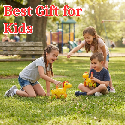 ToyBharat Push N Go Horse – A fun travel toy for kids aged 1-6 years with a realistic design. Made in India, safe and non-toxic, ideal for indoor and outdoor play. A perfect multicolour birthday gift for kids.