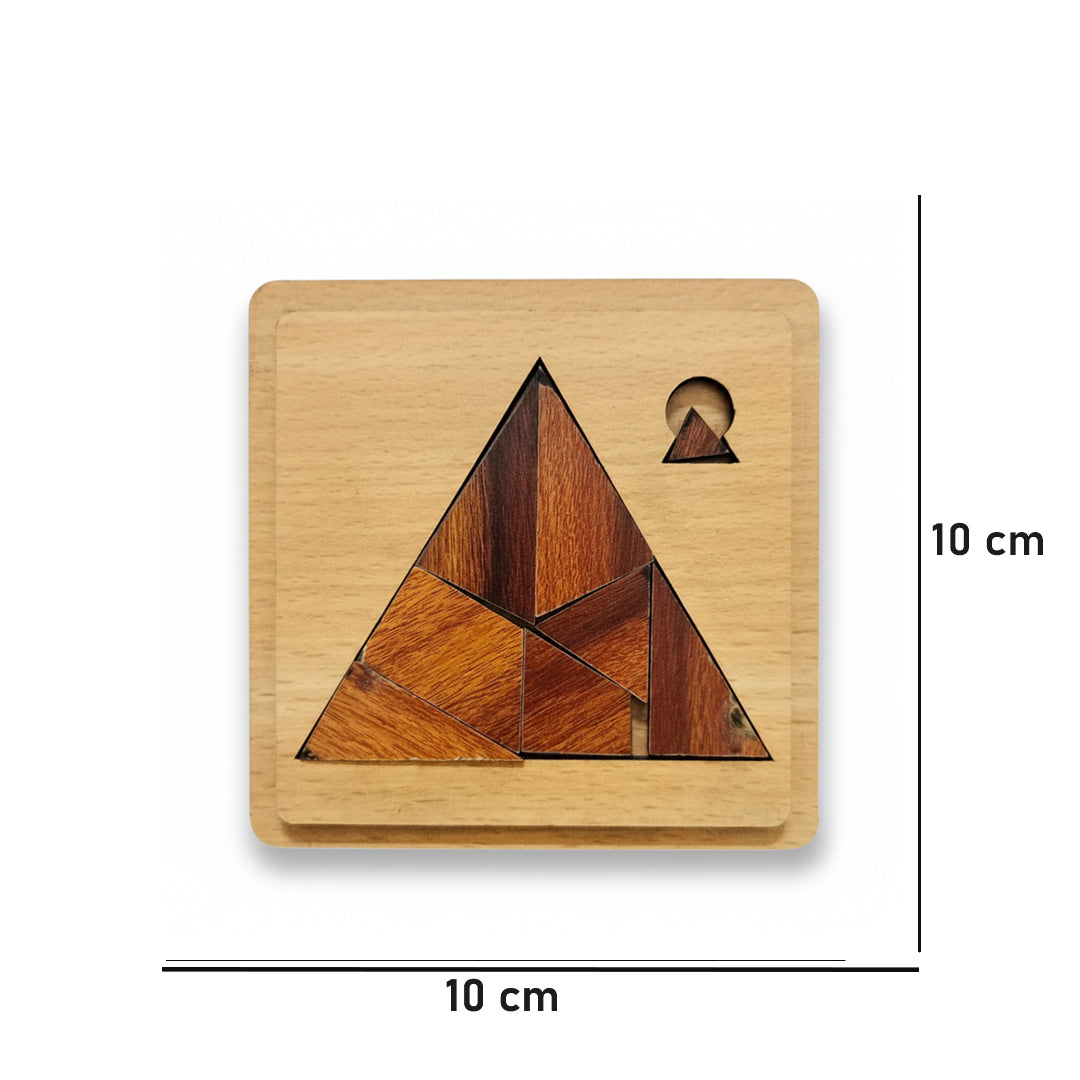 Toybharat Wooden triangle Shape Puzzle Game Board Game Puzzle Toy (Multicolour) for Adults Family Contemporary Manufacture And Unisex Kids (Colour May Differ)