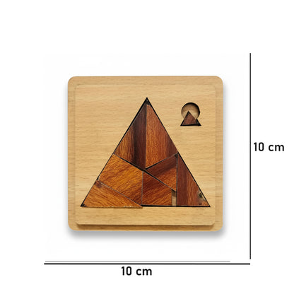Toybharat Wooden triangle Shape Puzzle Game Board Game Puzzle Toy (Multicolour) for Adults Family Contemporary Manufacture And Unisex Kids (Colour May Differ)