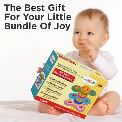 ToyBharat 2 in 1 Spinner is a multicolour interactive toy set that promotes motor skills and sensory play. Safe, non-toxic, and perfect for indoor and outdoor fun. A great birthday gift for baby boys and girls.