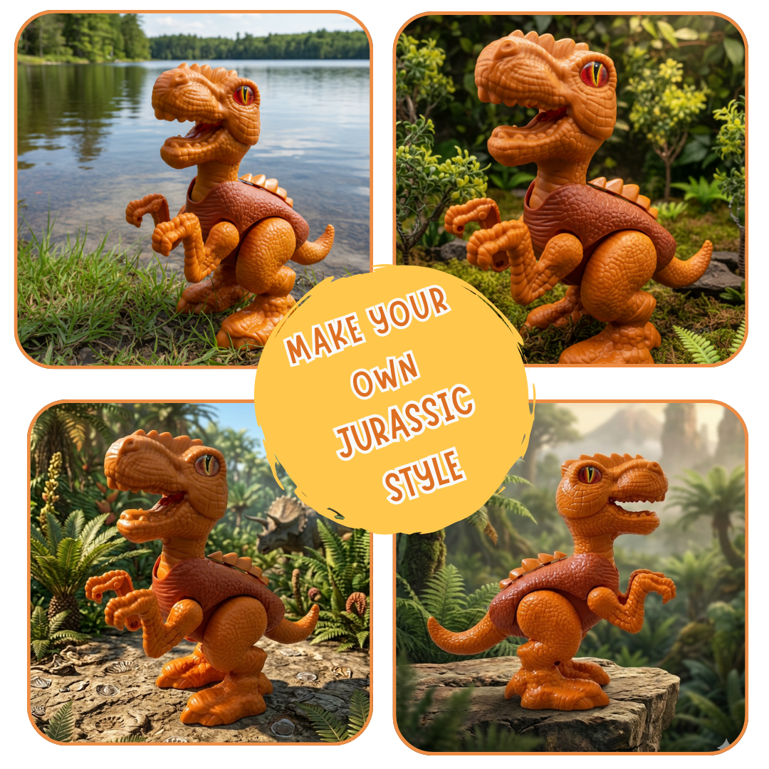 ToyBharat Moving Dinosaur  Toys for Girls Boys | Multicolour | Travel Toys | Birthday Gift for kids | Interactive Toys|
