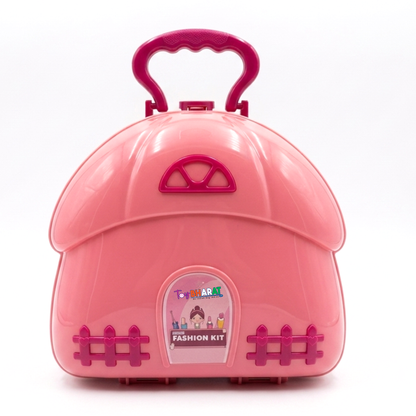 Toybharat Makeup Kit Set for Kids Ages 3-6 Year Old Girls | 2-in-1 Playset Portable Pretend Play Toy for Baby Girl | Activity Toys| Safe and Non-Toxic | Lightweight Bag Style Kit | Birthday Gift for Girls of 3 to 6