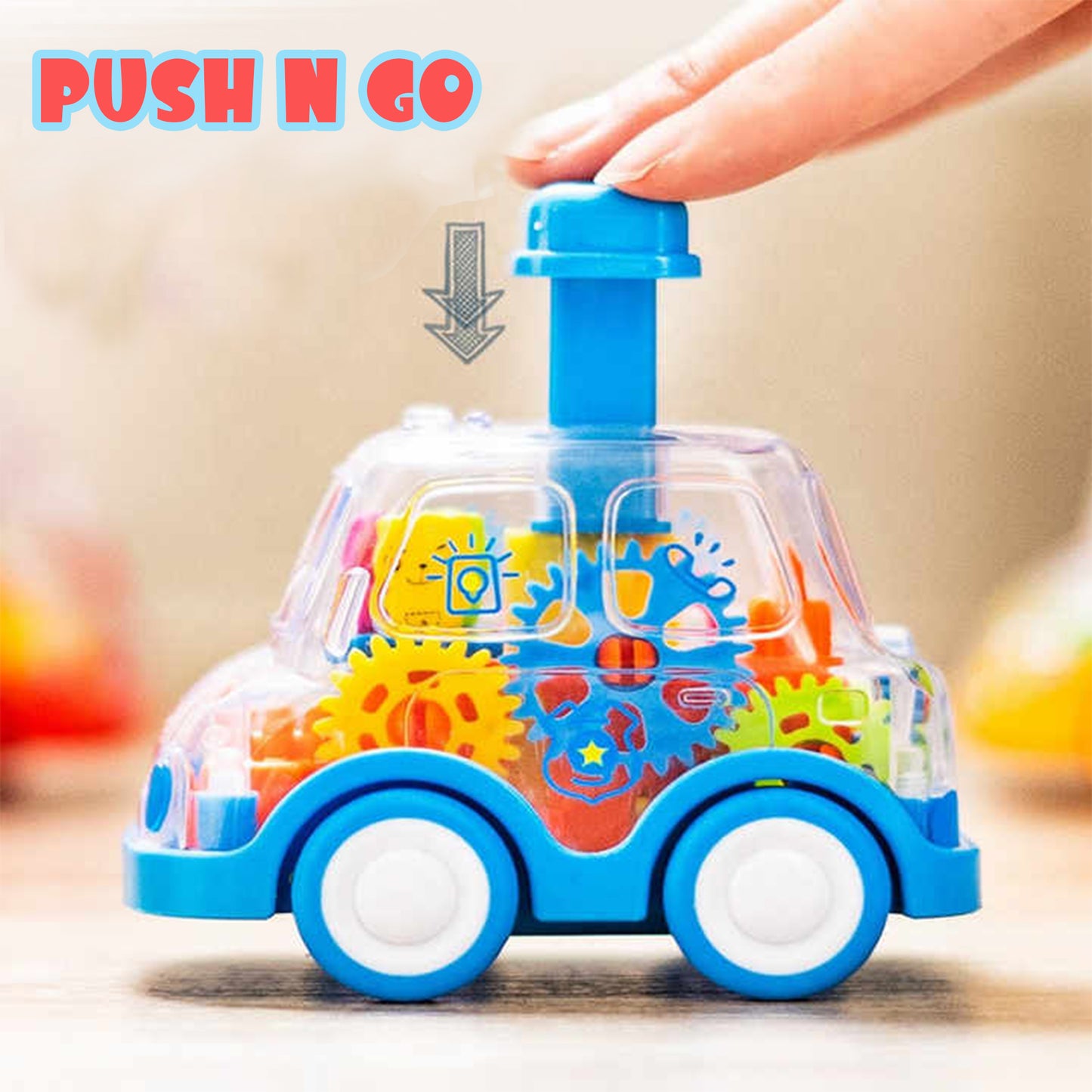 ToyBharat Press n Go Gear Bus Toys  for Kids 1 Pcs .Toys| Doll & Play Set |Set of 1|