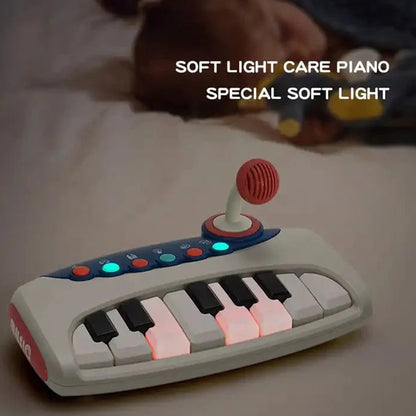 ToyBharat Battery-Operated Musical Piano Keyboard Toy with Microphone, Melodies & Sound Effects – Perfect Early Learning Toy for Toddlers 2+ Years, Supports Music Skills & Fun Play