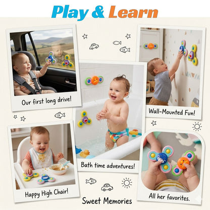 ToyBharat 2 in 1 Spinner is a multicolour interactive toy set that promotes motor skills and sensory play. Safe, non-toxic, and perfect for indoor and outdoor fun. A great birthday gift for baby boys and girls.