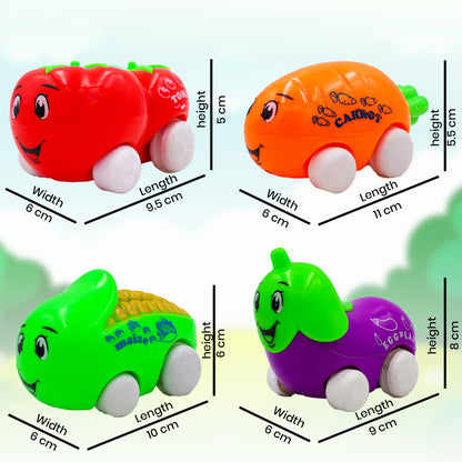 ToyBharat Vegetable Pullback Car 1 Pcs. |Multicolour | Travel Toys | Kids Gift |Intractive Toys