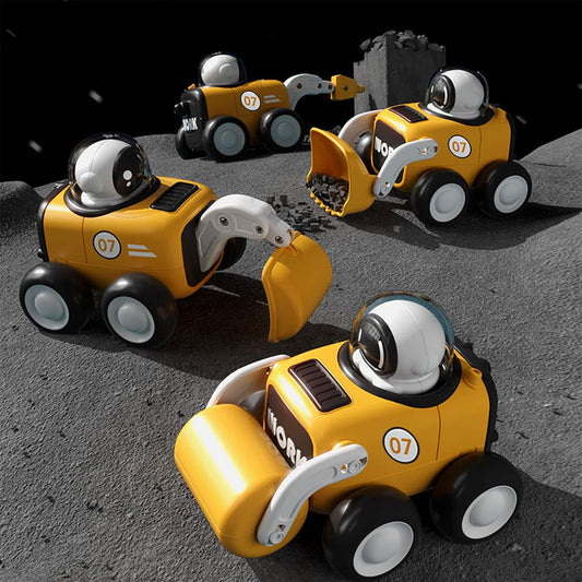 Toybharat Work Construction Car Combo Set Of 4 Pcs.  |Multicolour | Travel Toys | Push N Go