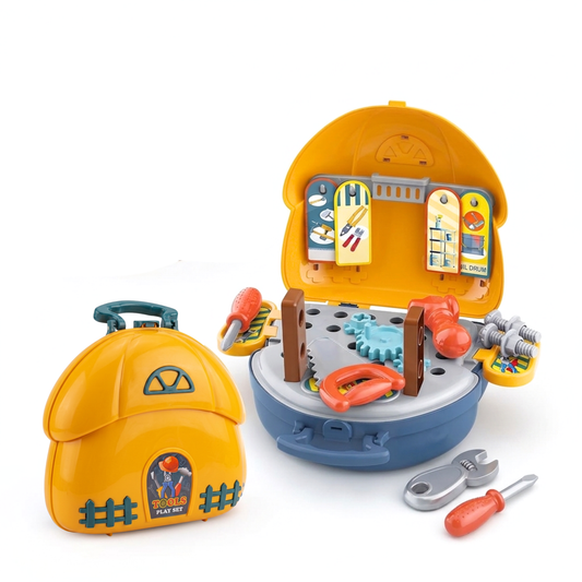 Toybharat DIY Tool kit Set for Boy 3-6 Years Old |Activity Toys| Screw Driver Tool Box for Kids | Pretend Play Construction Toy Game for Boys | Montessori Birthday Activity Gift Set for Kids Ages 3, 4, 5, 6