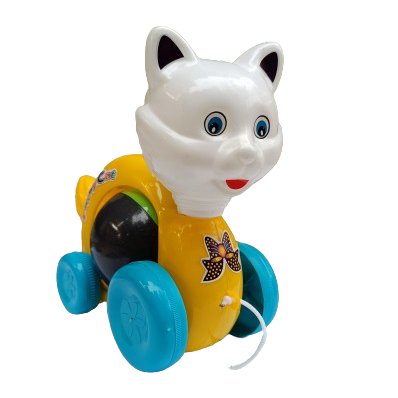 Toybharat Pulling Funny Cat | Multicolour | Kids Gift | Pull Along Toy | Pulling Toys