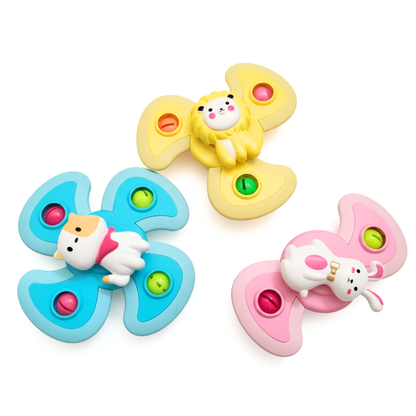 ToyBharat Big Spinner Set of 3 is a multicolour interactive toy set that promotes motor skills and sensory play. Safe, non-toxic, and perfect for indoor and outdoor fun. A great birthday gift for baby boys and girls.