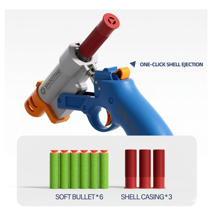 ToyBharat Pioneer Rifle Gun Toys for Kids| (Multi Colour)Fun Target Shooting Pioneer Rifle Gun with 3 Soft Foam Dart Bullets and 3 Bullets casing| Feta Toy Gun for Boys, Girls, Teen, Adults | Birthday Gift - Made in India