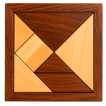 Toybharat Wooden Tangram Puzzle (7 Piece Puzzle) (Multicolour) Geometry Game (Wooden) For Unisex Kids