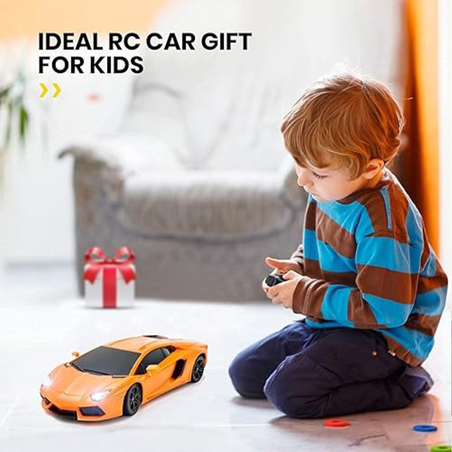 ToyBharat RC Sports Remote Control electronic toy designed for kids age 1–6 years. With a realistic look, safe materials, and easy controls, it's perfect for indoor and outdoor racing fun.
