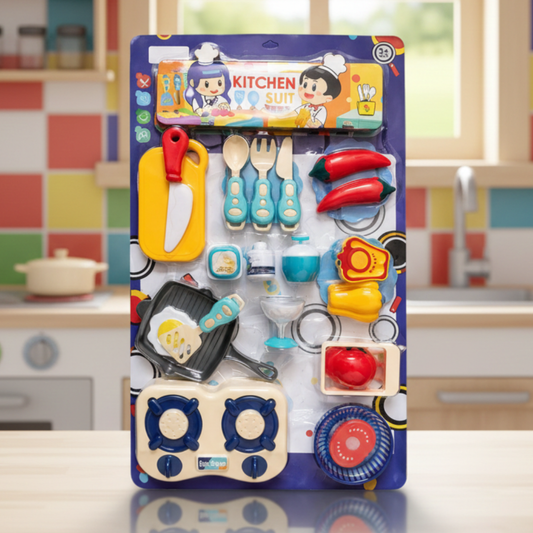 ToyBharat Kitchen Set Blister  is a multicolour role play toy for girls and Boys. Fun and educational, it encourages creativity and makes a perfect birthday gift.