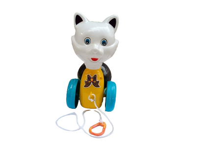 Toybharat Pulling Funny Cat | Multicolour | Kids Gift | Pull Along Toy | Pulling Toys