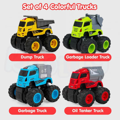 Toybharat ABS  Musical Monster Truck Toy with Light & Sound Effects - Truck for Kids | Battery Electronic Toys |  Best Birthday Gifts For Kids | Pack Of 2 ||