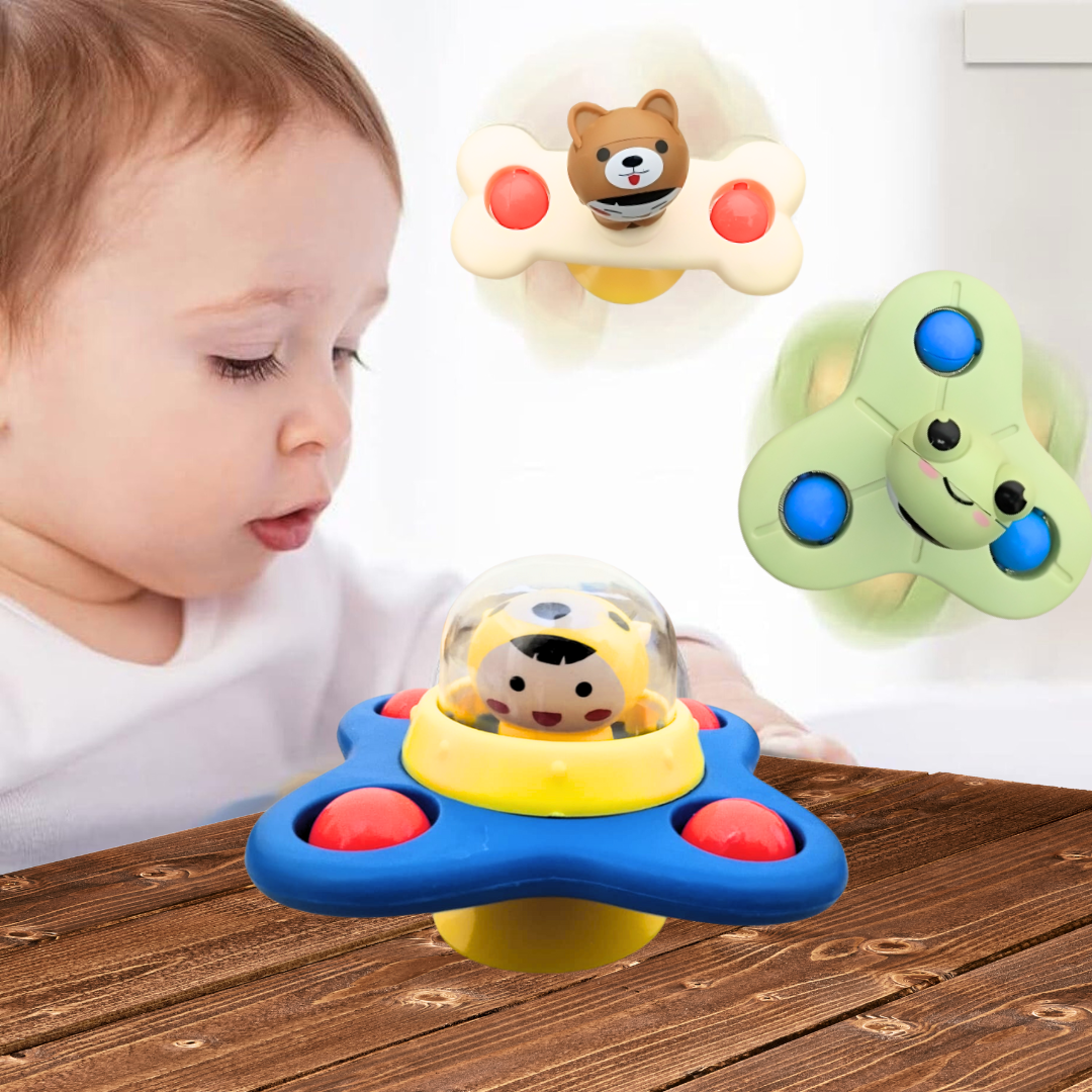 ToyBharat UFO  Spinner Set of 3 is a multicolour interactive toy set that promotes motor skills and sensory play. Safe, non-toxic, and perfect for indoor and outdoor fun. A great birthday gift for baby boys and girls.