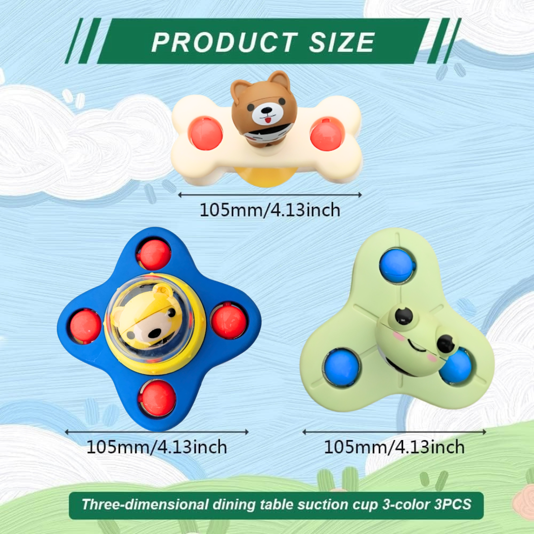 ToyBharat UFO  Spinner Set of 3 is a multicolour interactive toy set that promotes motor skills and sensory play. Safe, non-toxic, and perfect for indoor and outdoor fun. A great birthday gift for baby boys and girls.