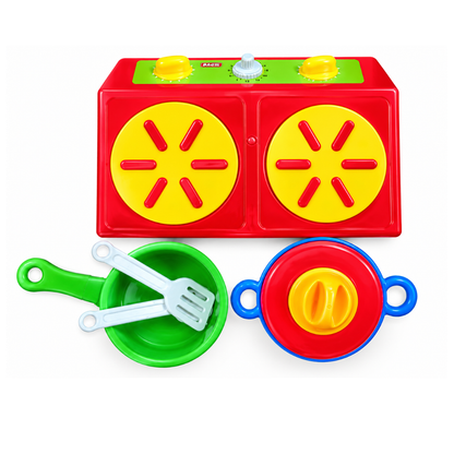 ToyBharat Cooking Set is a Red Colour role play toy for girls and boys. Fun and educational, it encourages creativity and makes a perfect birthday gift.