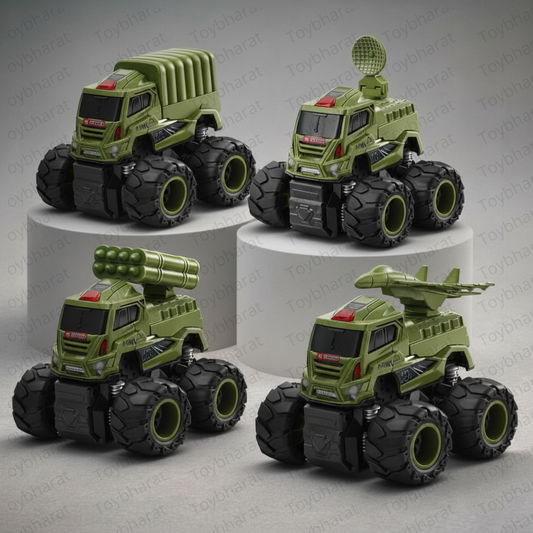 ToyBharat Army Power Truck| Friction Power Toy with a Realistic Design. Perfect Gift for Kids aged 1–6 Years. Safe, Non-Toxic, and ideal for exciting indoor and outdoor play adventures.| Pack Of 1 Pcs.|