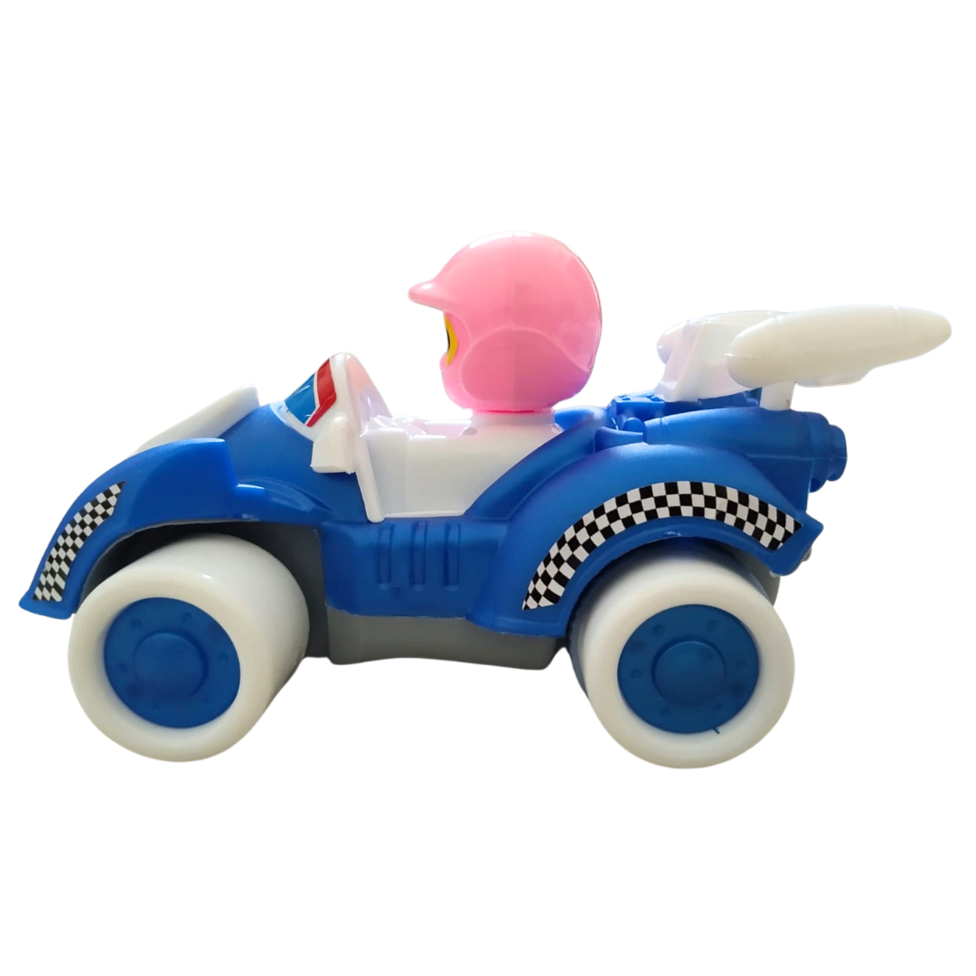 ToyBharat Racer Car is a Multicolour Friction Power Toy with a Realistic Design. Perfect Gift for Kids aged 1–6 Years. Safe, Non-Toxic, and ideal for exciting indoor and outdoor play adventures.