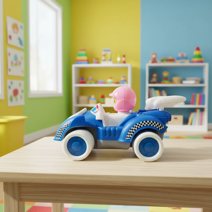 ToyBharat Racer Car is a Multicolour Friction Power Toy with a Realistic Design. Perfect Gift for Kids aged 1–6 Years. Safe, Non-Toxic, and ideal for exciting indoor and outdoor play adventures.