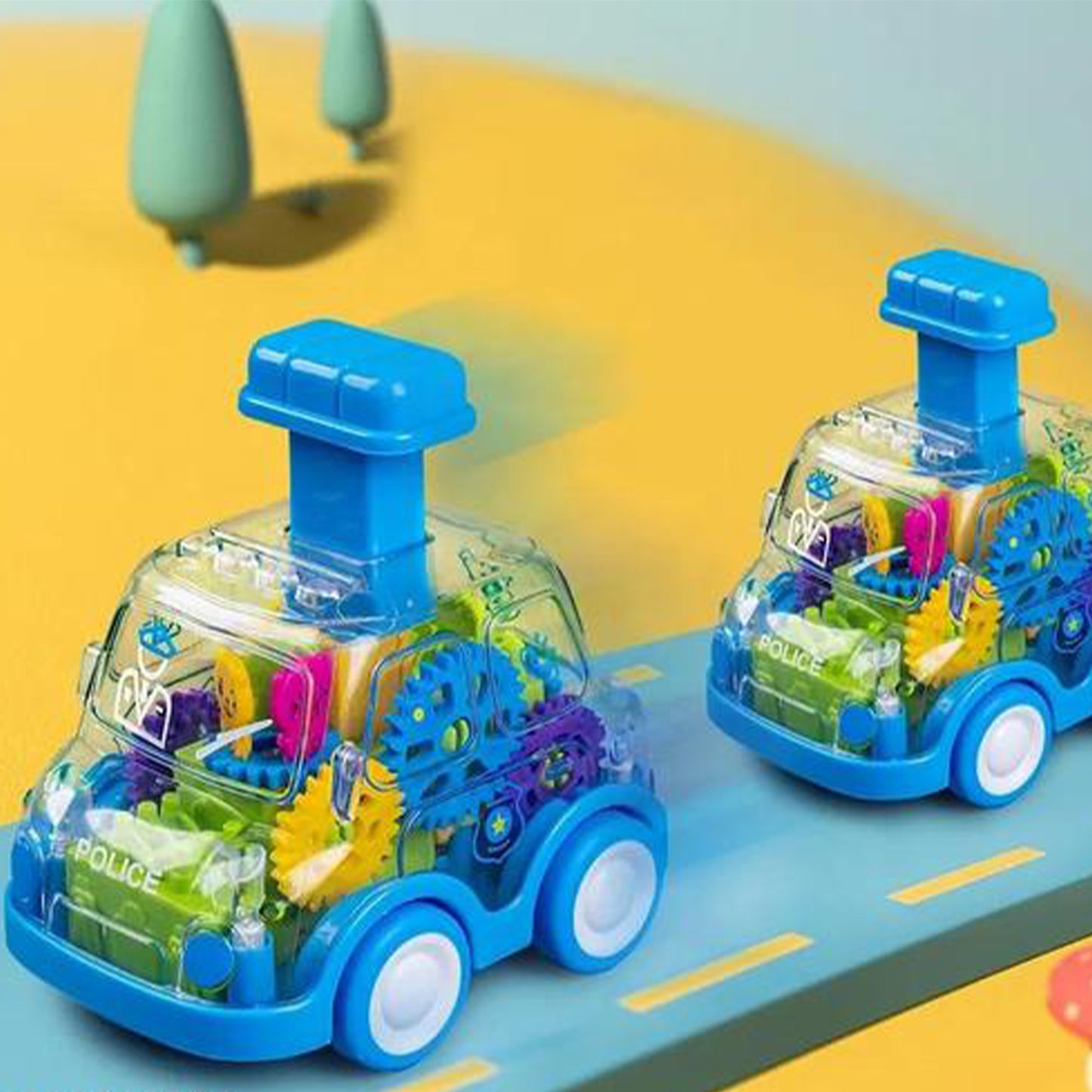 ToyBharat Press n Go Gear Bus Toys  for Kids 1 Pcs .Toys| Doll & Play Set |Set of 1|