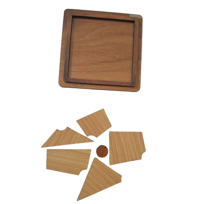 Toybharat Wooden Shape Puzzle Game Board Game Puzzle Toy (Multicolour) for Adults Family Contemporary Manufacture And Unisex Kids (Colour May Differ)