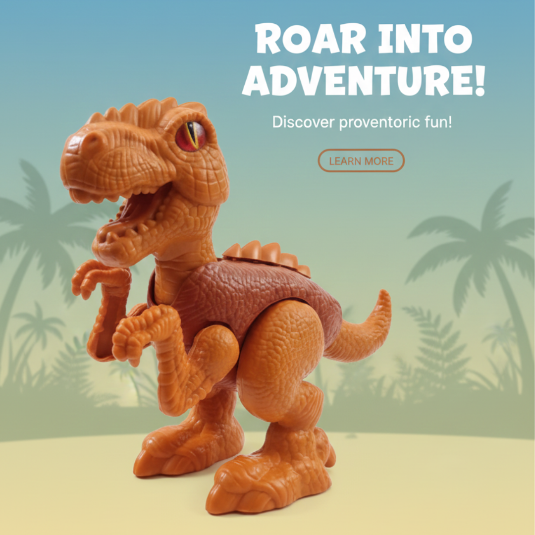 ToyBharat Moving Dinosaur  Toys for Girls Boys | Multicolour | Travel Toys | Birthday Gift for kids | Interactive Toys|