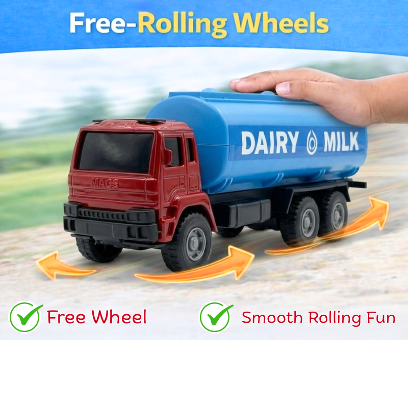 ToyBharat Lovely Tanker Toy in Multicolour with Realistic Design is a fun and safe Toy Cars Train & Vehicle play item. A perfect Kids Gift and Birthday Surprise for Boys and Girls aged 1–6 Years, for all play areas.