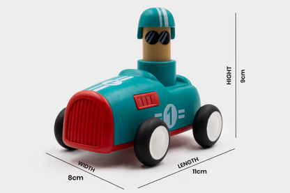 Toybharat Unisex Kids For Pressing go Vintage Car |Multicolour | Push N Go Toys | Kid Gift