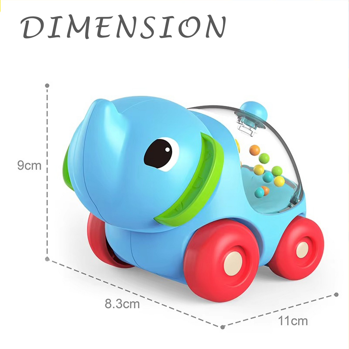 ToyBharat Pop Pop Elephant Toys for Girls Boys | Multicolour | Travel Toys | Birthday Gift for kids | Interactive Toys|