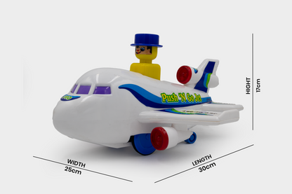 Toybharat Unisex Kids For Push N Go Jet | Multicolor | Push N Go Toys | Kids Gift