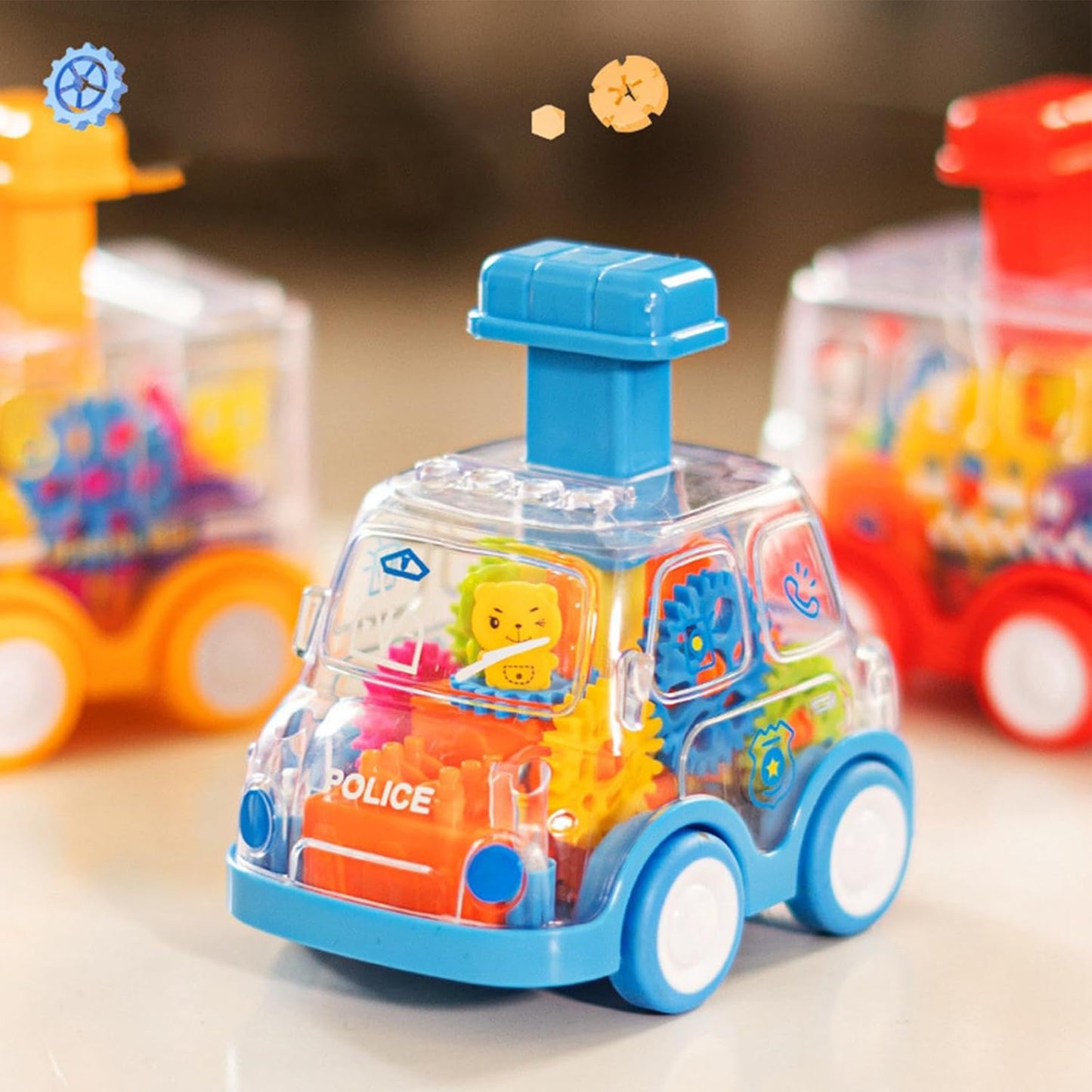 ToyBharat Press n Go Gear Bus Toys  for Kids 1 Pcs .Toys| Doll & Play Set |Set of 1|