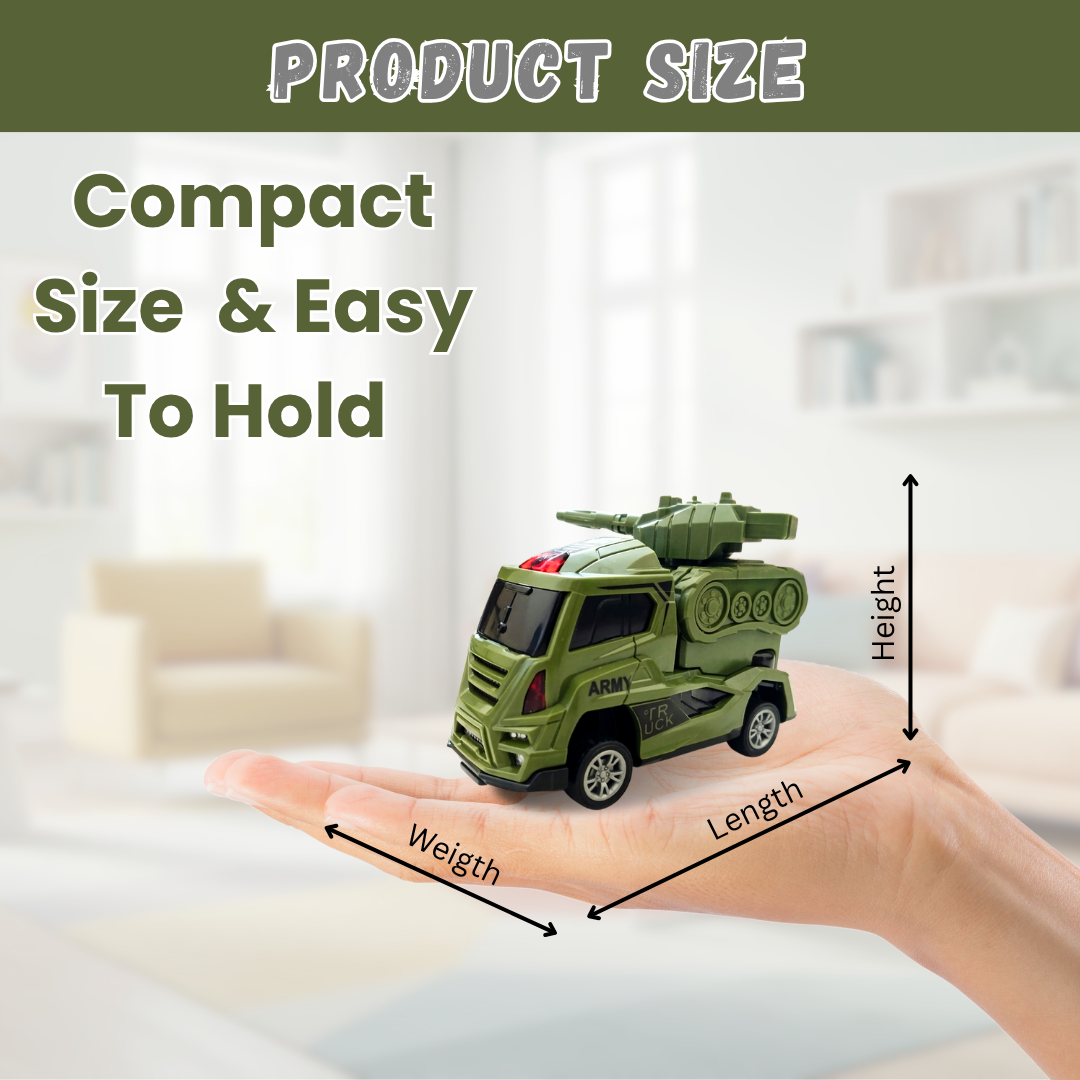 ToyBharat Army Construction Series ( Green Colour) 1Pcs. Friction Power Toy with a Realistic Design. Perfect Gift for Kids aged 3–6 Years. Safe, Non-Toxic, and ideal for exciting indoor and outdoor play adventures ( 1 Pcs. Only),