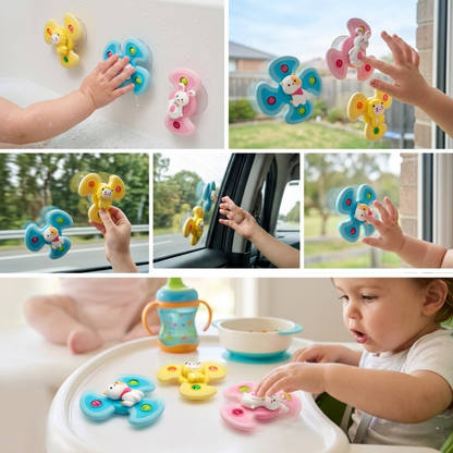 ToyBharat Big Spinner Set of 3 is a multicolour interactive toy set that promotes motor skills and sensory play. Safe, non-toxic, and perfect for indoor and outdoor fun. A great birthday gift for baby boys and girls.