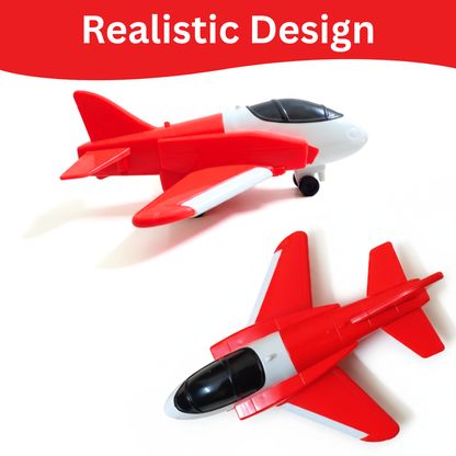 Toybharat Pull Back Plane | Friction Powered Aeroplane | Unbreakable  | Plastic Pull Back Toy for Kids | Airplane Toy for Boys and Girls (Multicolours)