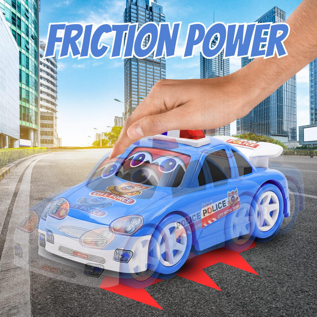 ToyBharat Police Car Toy in Multicolour with Realistic Design is a fun and safe Toy Cars Train & Vehicle play item. A perfect Kids Gift and Birthday Surprise for Boys and Girls aged 1–6 Years, for all play areas.