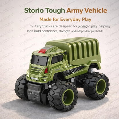 ToyBharat Army Power Truck| Friction Power Toy with a Realistic Design. Perfect Gift for Kids aged 1–6 Years. Safe, Non-Toxic, and ideal for exciting indoor and outdoor play adventures.| Pack Of 1 Pcs.|