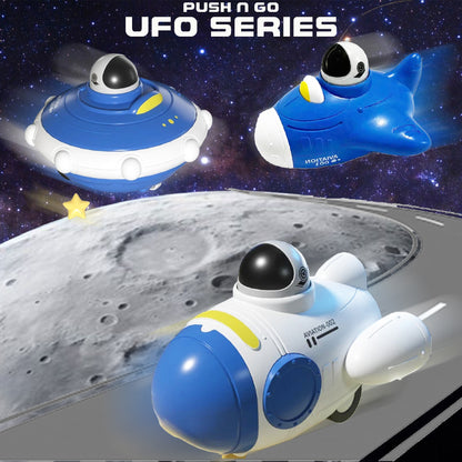 Toybharat Push N Go Ufo N AV Pack Of 3 |Multicolour | Travel Toys | Birthday Gift for Boy and Girl Baby