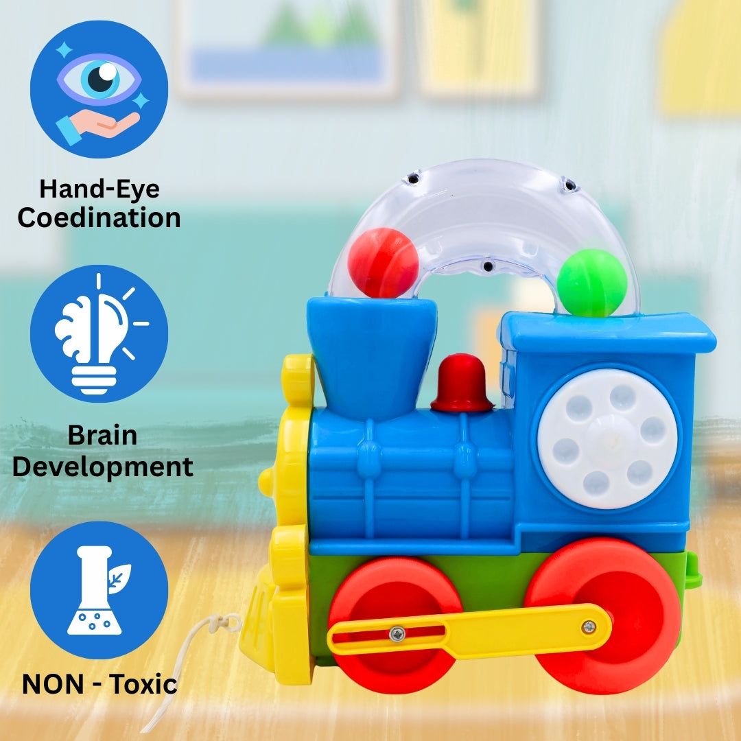 Toybharat Action Loco Pulling |Multicolour | Travel Toys |Pull Along Toy