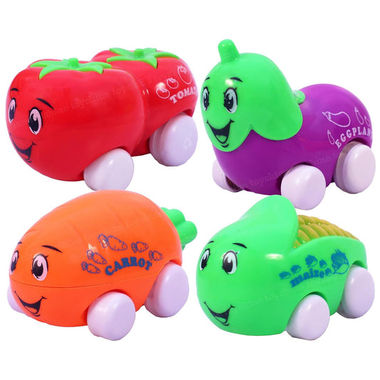 ToyBharat Vegetable Pullback Car 1 Pcs. |Multicolour | Travel Toys | Kids Gift |Intractive Toys
