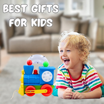Toybharat Action Loco Pulling |Multicolour | Travel Toys |Pull Along Toy