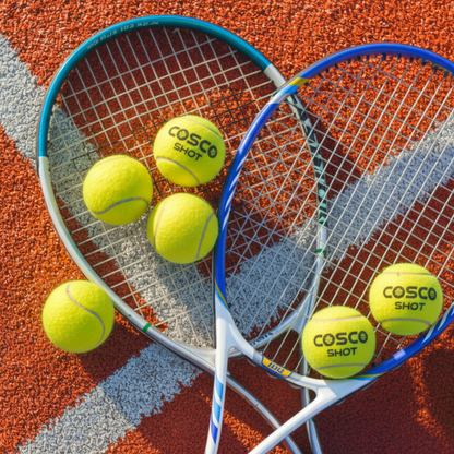 Toybharat Cosco Shot Cricket / Tennis Ball Set of 2 Pcs. | Green Color| Activity Toy | Birthday Gift for Boys and Girls | Game & Sports|