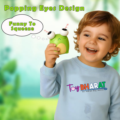 ToyBharat Jungle Buddies is a set of 3 fun squeeze toys—one lights up, one makes a “chu chu” sound, and one has eye pop-out action. Perfect for kids aged 1 to 6 for sensory, safe, and joyful playtime.
