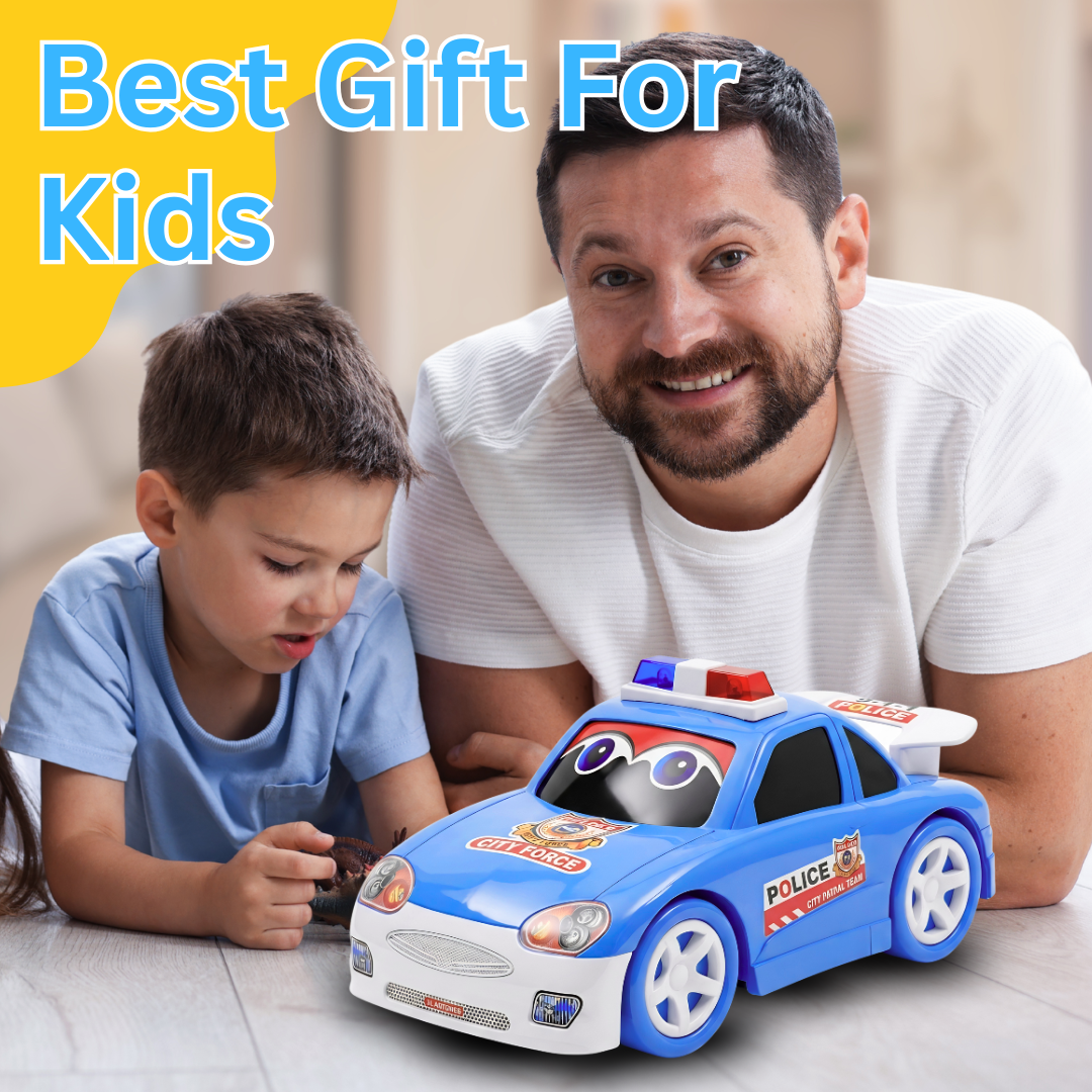 ToyBharat Police Car Toy in Multicolour with Realistic Design is a fun and safe Toy Cars Train & Vehicle play item. A perfect Kids Gift and Birthday Surprise for Boys and Girls aged 1–6 Years, for all play areas.