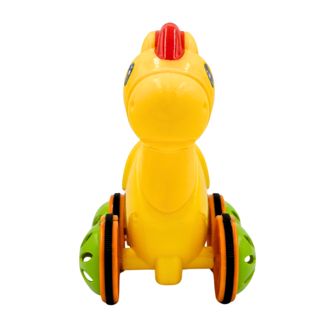 ToyBharat Push N Go Horse – A fun travel toy for kids aged 1-6 years with a realistic design. Made in India, safe and non-toxic, ideal for indoor and outdoor play. A perfect multicolour birthday gift for kids.